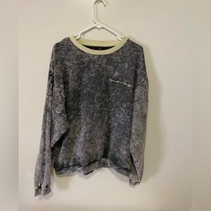 Heart & Dagger Men’s Black Acid Wash Pullover Sweatshirt Size Small